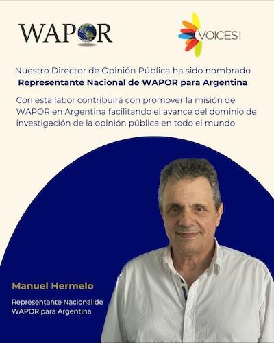 Manuel Hermelo ha sido nombrado Representante Nacional de WAPOR para Argentina